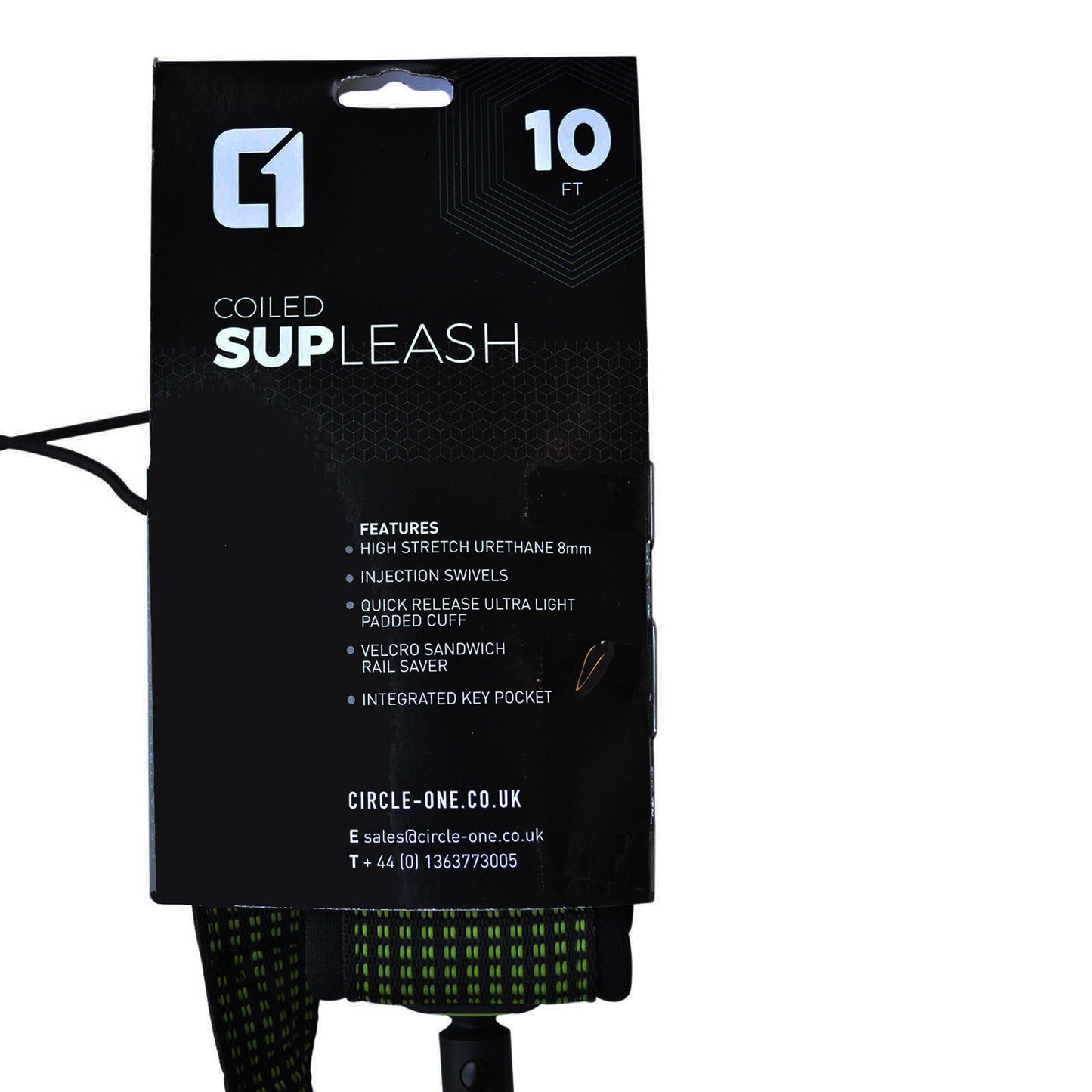 10′ Coiled SUP Knee/Ankle Leash | Funky Town Shop