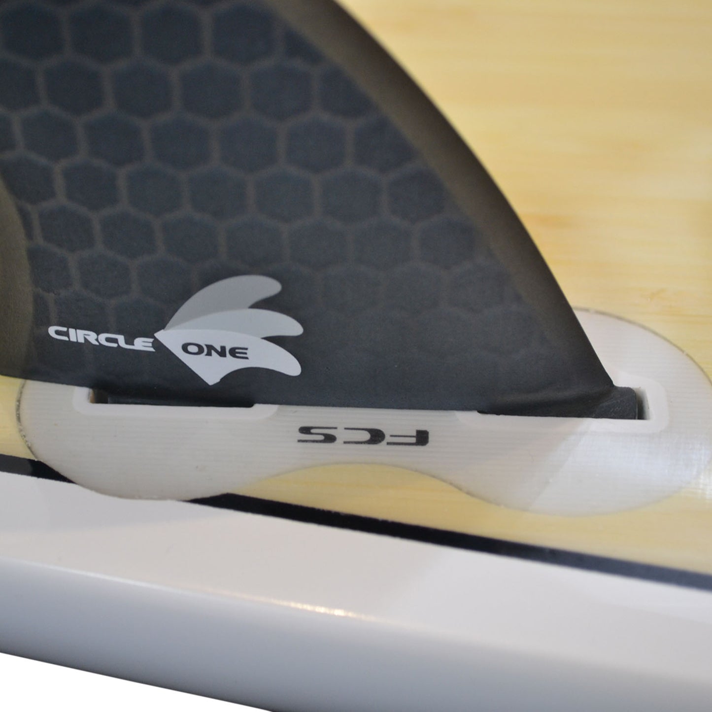 8inch Centre Fin Smokey Fibreglass + 2 Honeycomb Side Fins (FCS Compatible) | Funky Town Shop