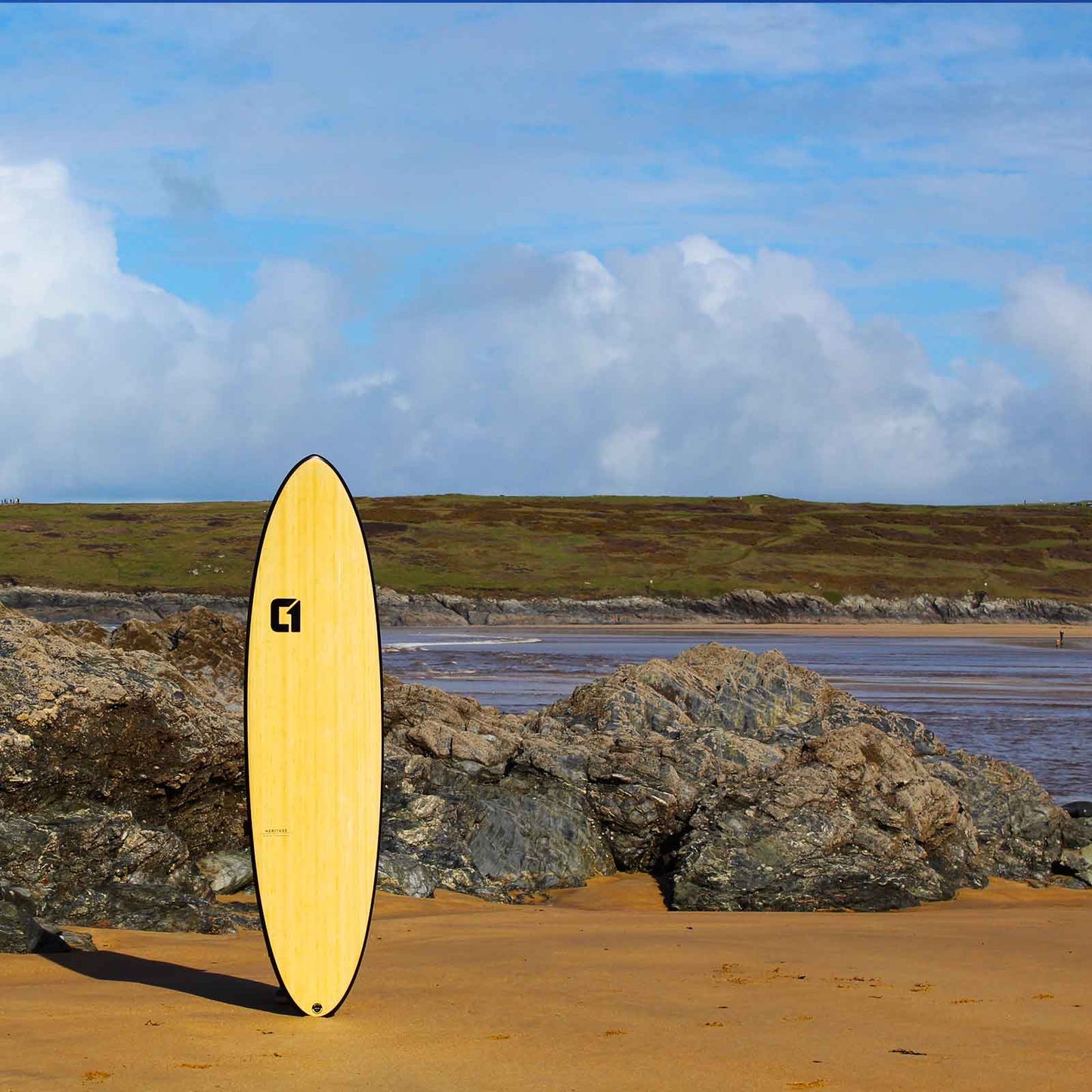 8′ Bamboo Squash Tail Mini Mal Surfboard | Funky Town Shop