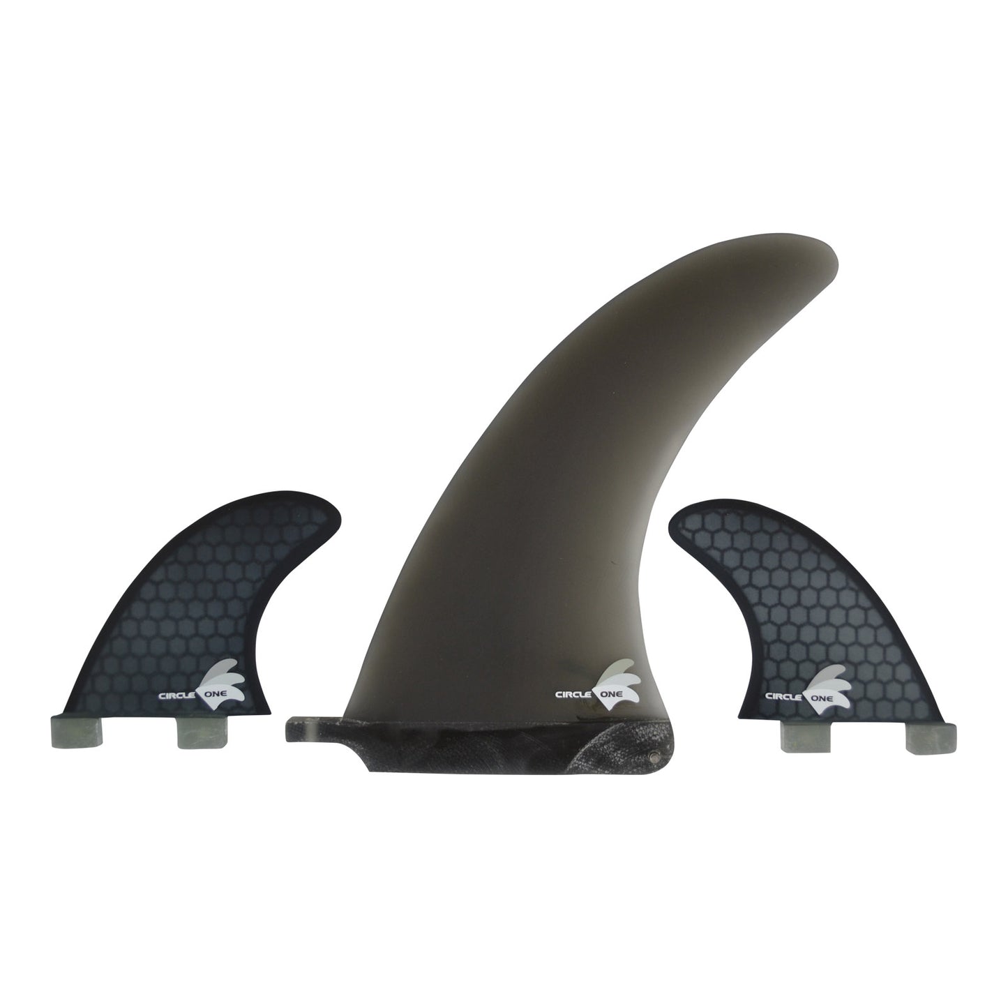 8inch Centre Fin Smokey Fibreglass + 2 Honeycomb Side Fins (FCS Compatible) | Funky Town Shop