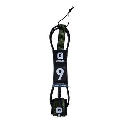 9ft Performance Surfboard Ankle Leash Black