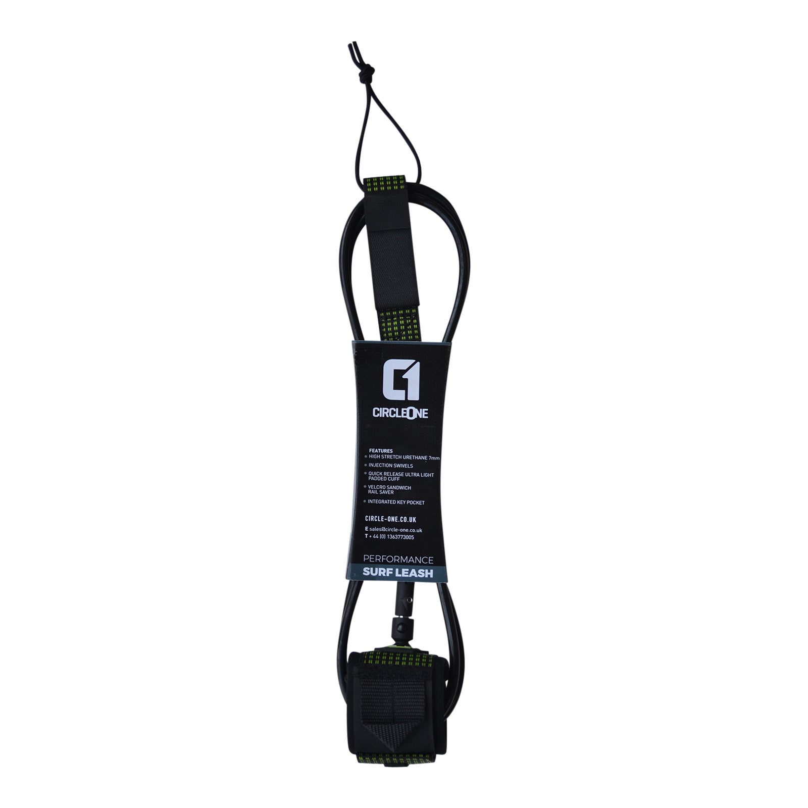 9ft Performance Surfboard Ankle Leash Black | Funky Town Shop