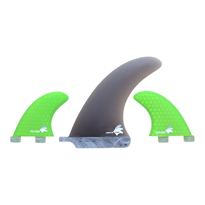 6inch Centre Fin – Smokey Fibreglass 6inch Centre Fin + 2 Honeycomb side fins (FCS compatible)