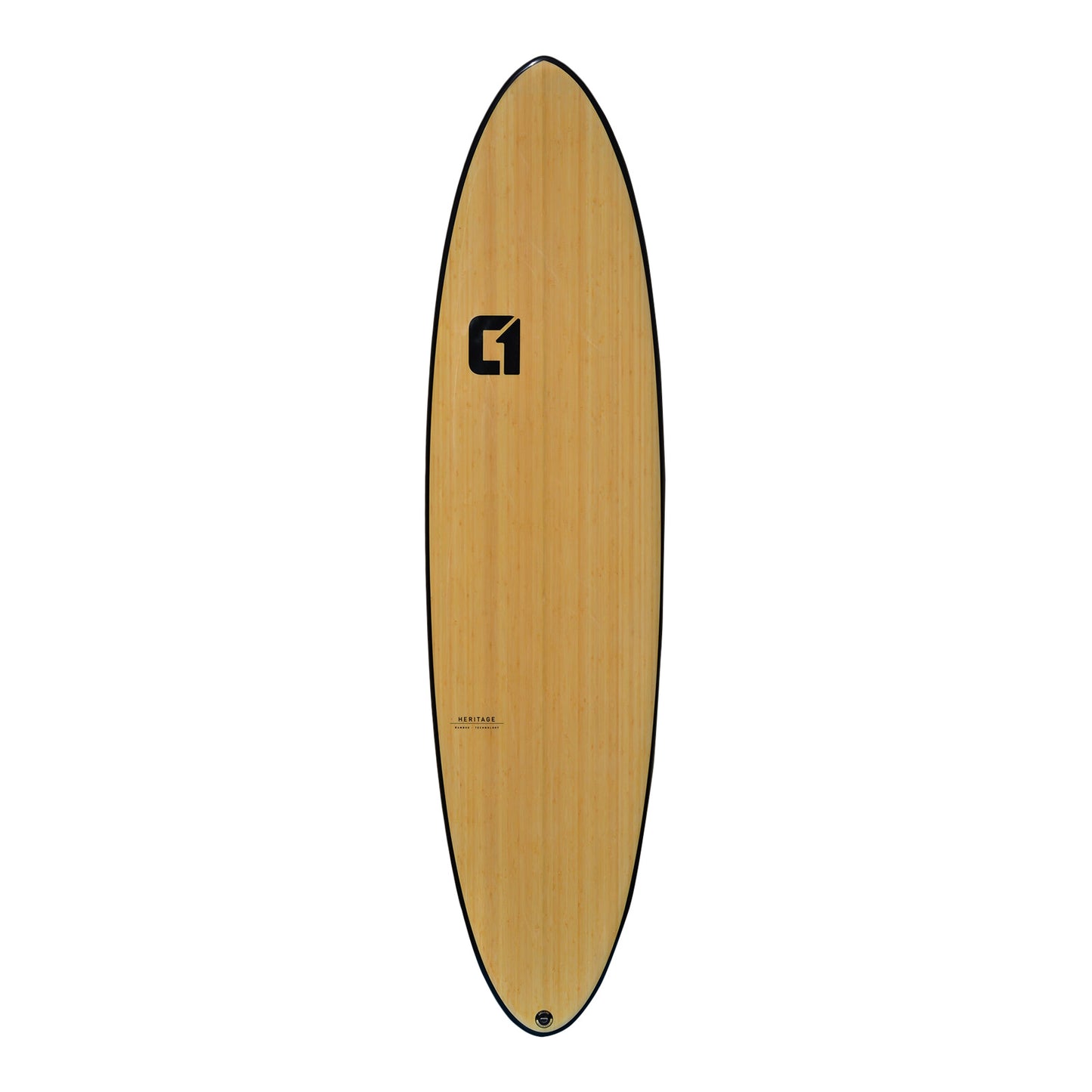 7′ 2″ Bamboo Round Tail Mini Mal Surfboard Package – Includes Bag, Leash, Fins & Wax | Funky Town Shop