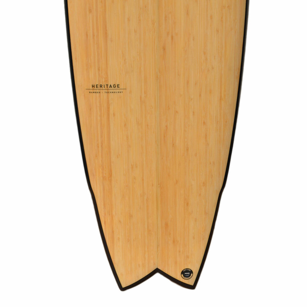 6′ 6″ Bamboo Wing Swallow Tail Shortboard Surfboard | Funky Town Shop