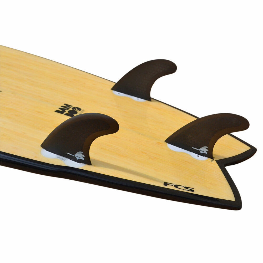 6′ 6″ Bamboo Wing Swallow Tail Shortboard Surfboard | Funky Town Shop