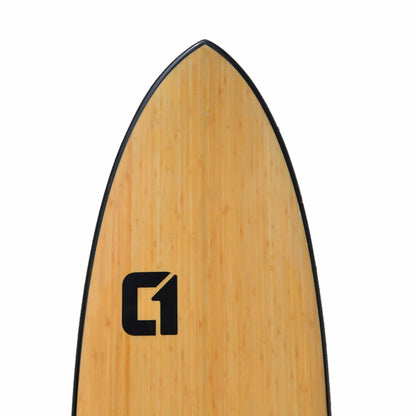 6′ 6″ Bamboo Wing Swallow Tail Shortboard Surfboard | Funky Town Shop