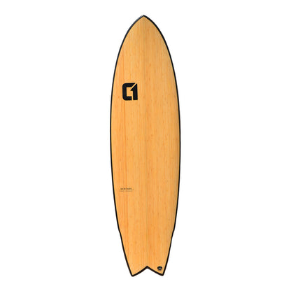 6′ 11″ Bamboo Wing Swallow Tail Surfboard Package – Includes Bag, Leash, Fins & Wax