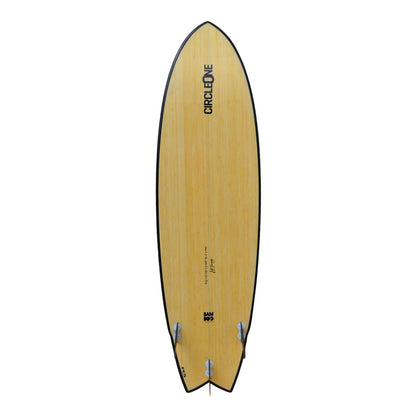 6′ 11″ Bamboo Wing Swallow Tail Surfboard Package – Includes Bag, Leash, Fins & Wax