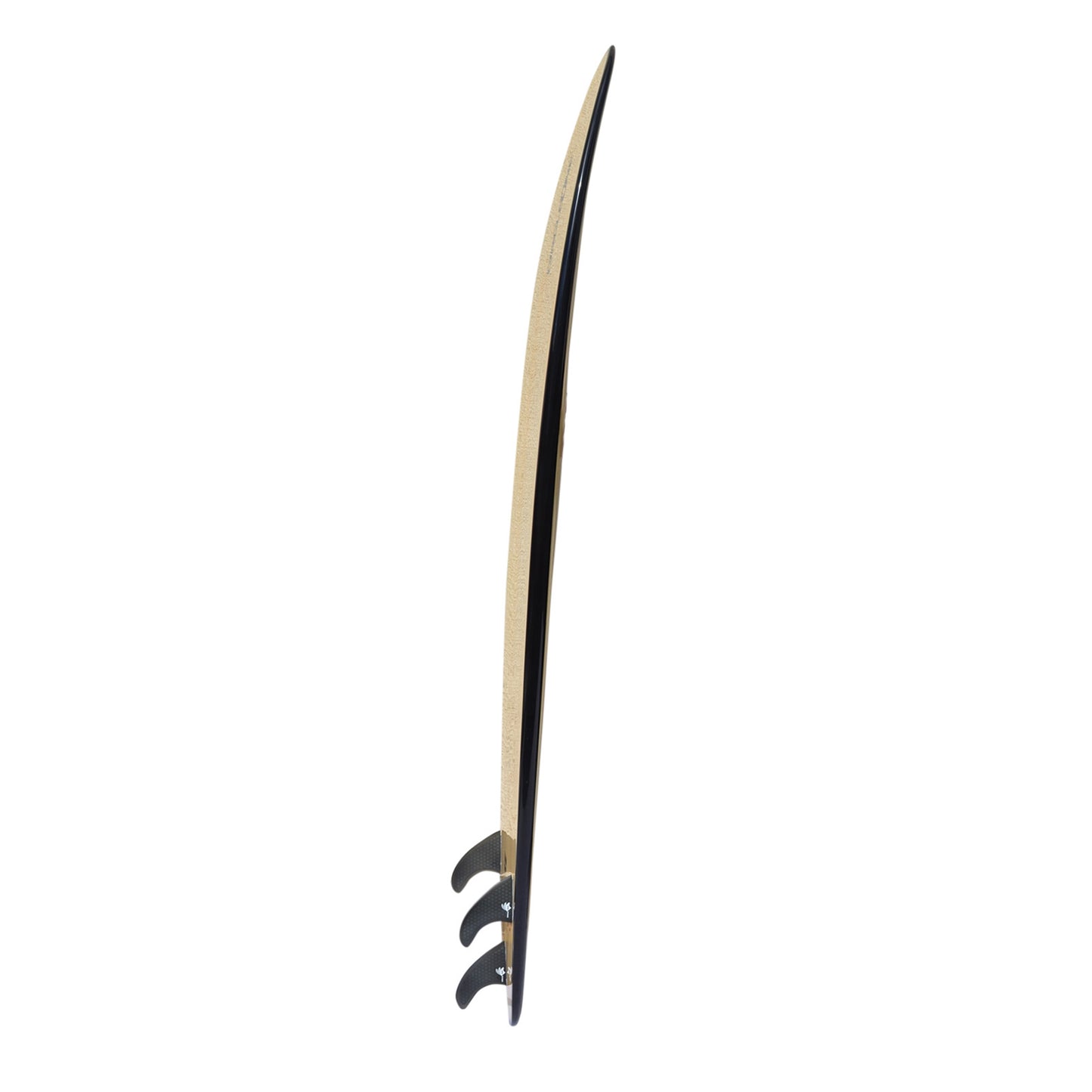 7′ 6″ Bamboo Round Tail Mini Mal Surfboard