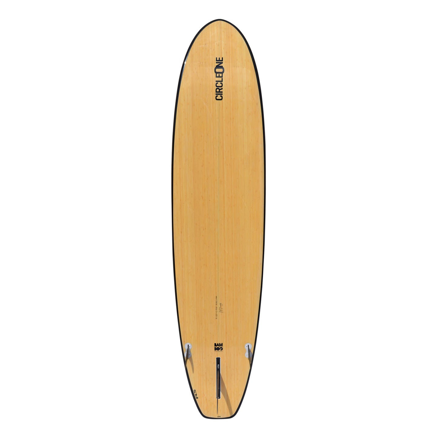 8′ Bamboo Squash Tail Mini Mal Surfboard Package – Includes Bag, Leash, Fins & Wax