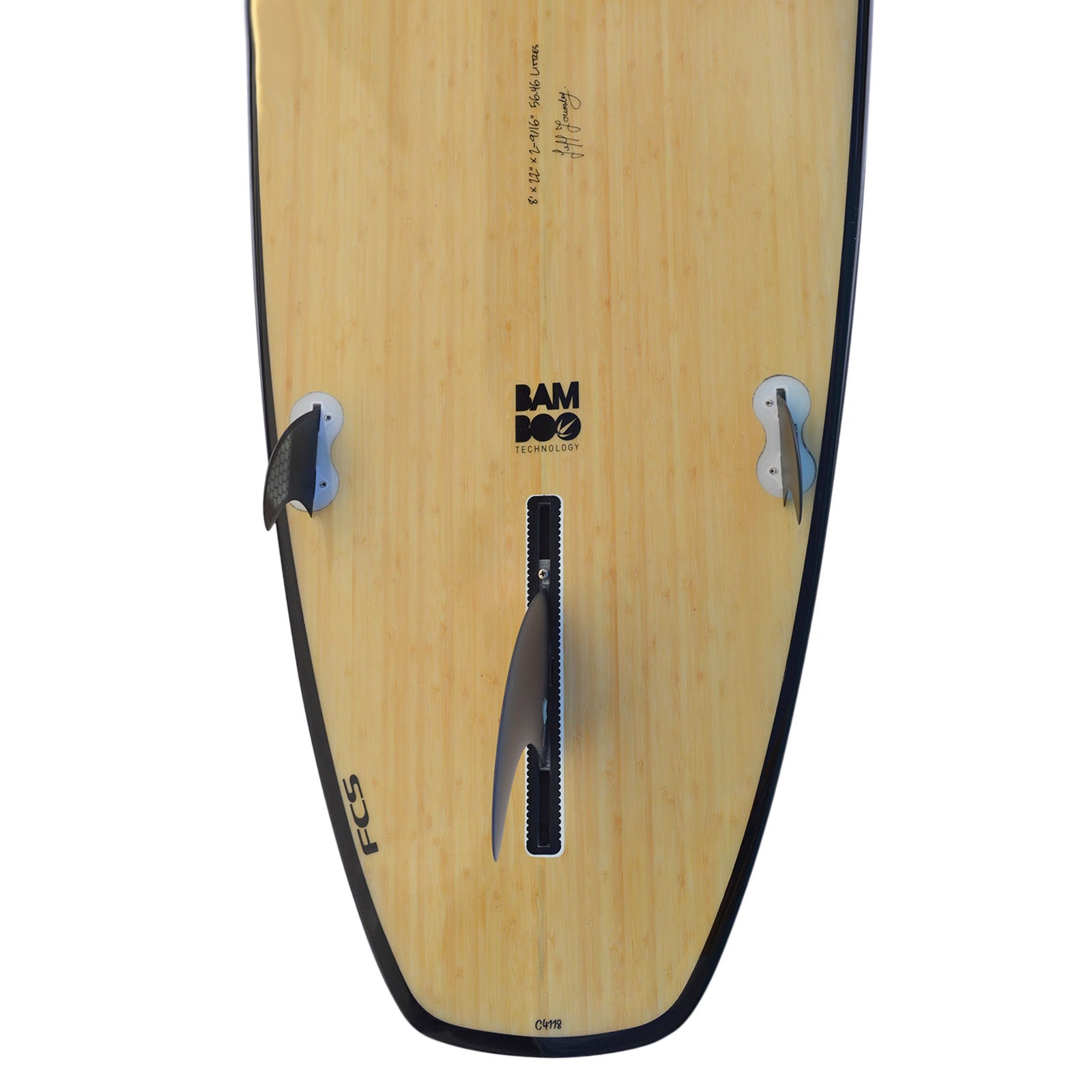 8′ Bamboo Squash Tail Mini Mal Surfboard Package – Includes Bag, Leash, Fins & Wax | Funky Town Shop