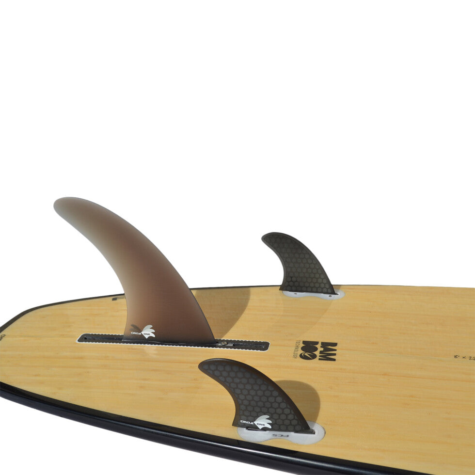 8′ Bamboo Squash Tail Mini Mal Surfboard Package – Includes Bag, Leash, Fins & Wax | Funky Town Shop