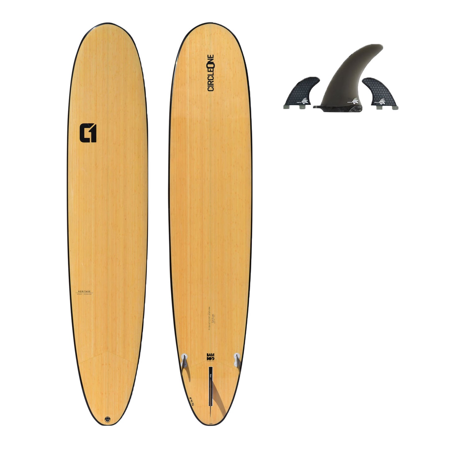 9′ Bamboo Pin Tail Longboard Surfboard | Funky Town Shop