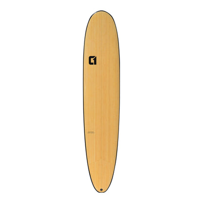 9′ Bamboo Pin Tail Longboard Surfboard – Includes Bag, Leash, Fins & Wax | Funky Town Shop