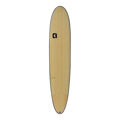 9′ 6″ Bamboo Round Pin Tail Longboard Surfboard