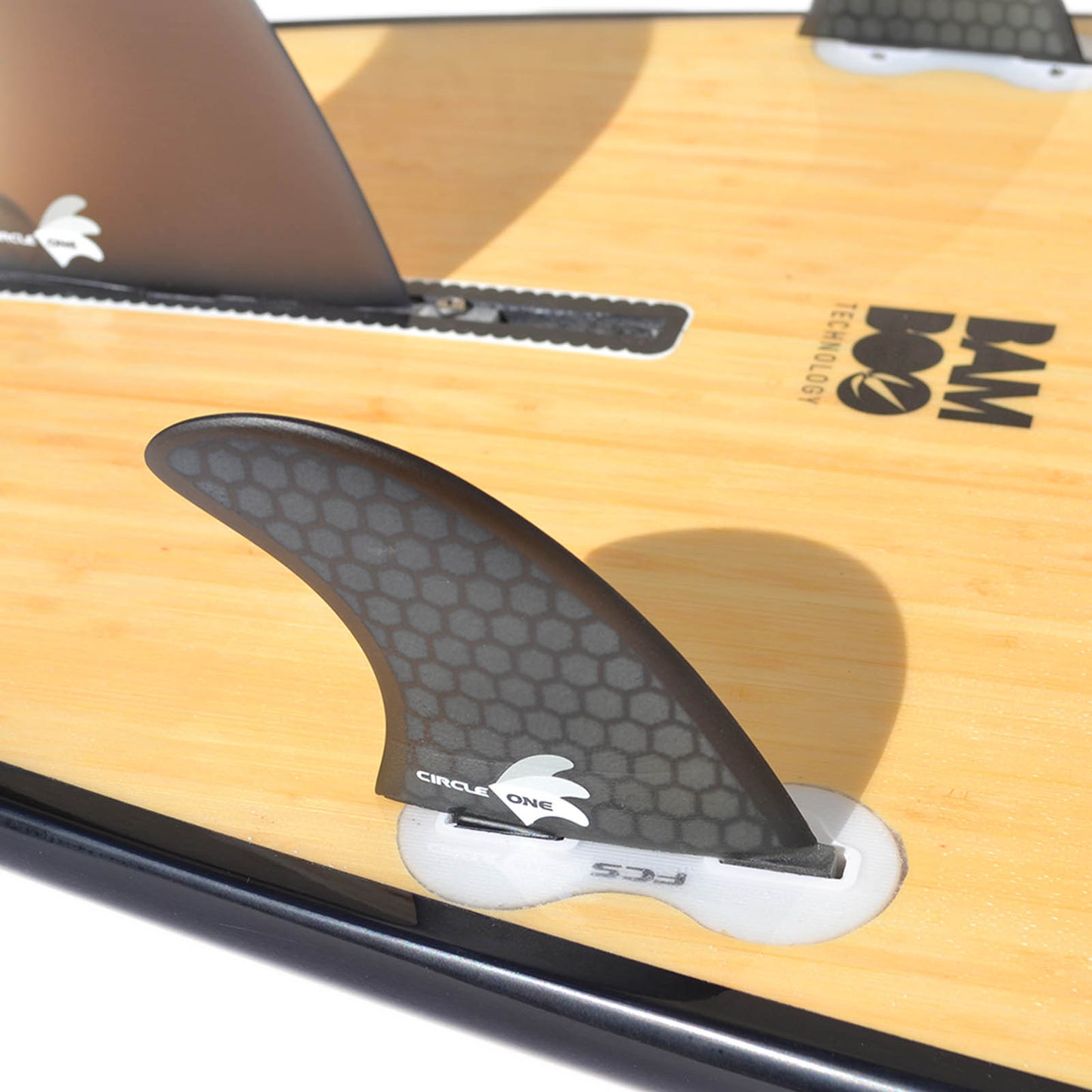 9′ 6″ Bamboo Round Pin Tail Longboard Surfboard