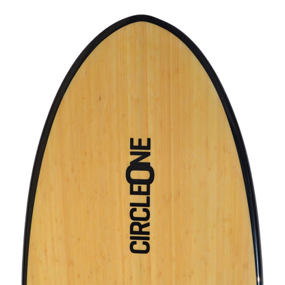 9′ 6″ Bamboo Round Pin Tail Longboard Surfboard