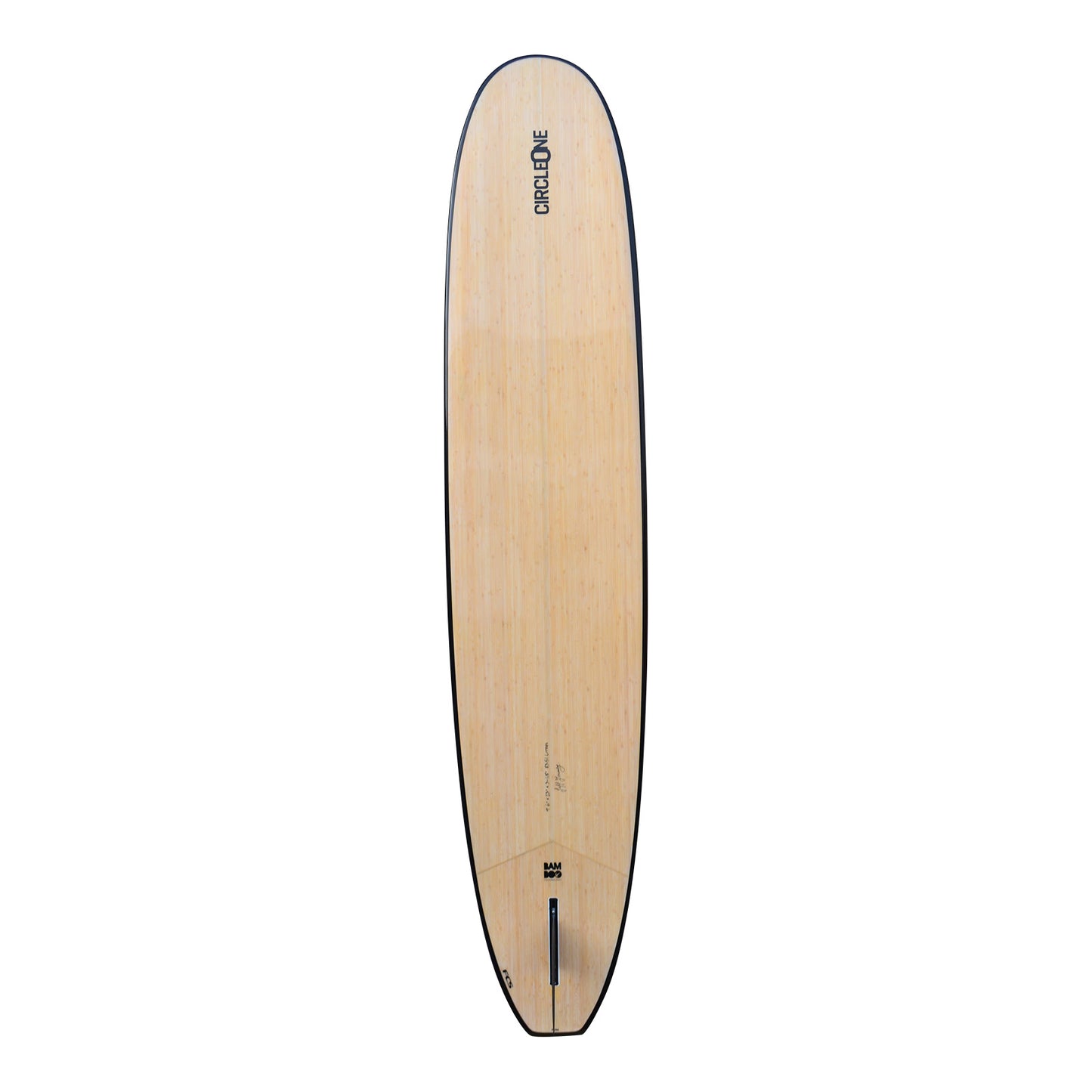 9′ 6″ Bamboo Noserider Longboard Package – Includes Bag, Leash, Fins & Wax