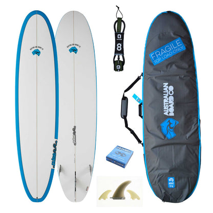 8ft Pulse Mini Mal Surfboard by Australian Board Company Package – Includes Bag, Fins & Leash | Funky Town Shop