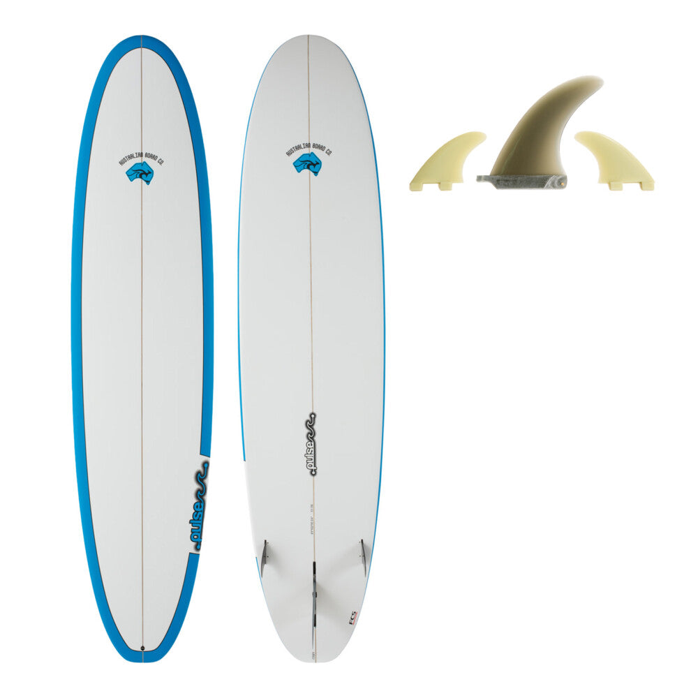 8ft Pulse Mini Mal Surfboard by Australian Board Company Package – Includes Bag, Fins & Leash | Funky Town Shop