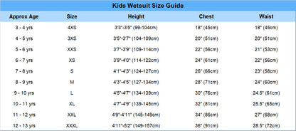 Kids Winter Wetsuit (Unisex Fit)- ARC 5/4mm Outdoor Centre/Coasteering Back Zip | Funky Town Shop 