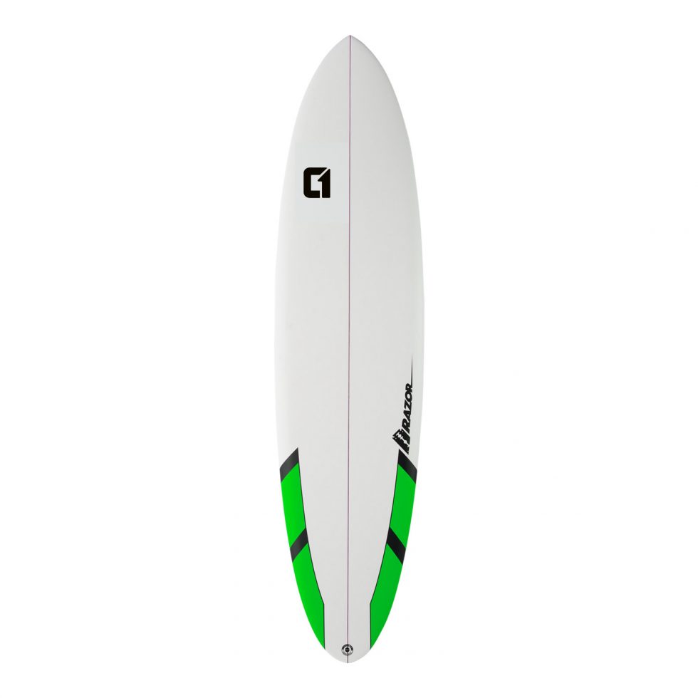 7ft 6 Razor Mini Mal Matt Finish Surfboard – Package Includes Bag, Fins, Wax & Leash | Funky Town Shop