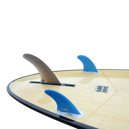 6inch Centre Fin – Smokey Fibreglass 6inch Centre Fin + 2 Honeycomb side fins (FCS compatible)