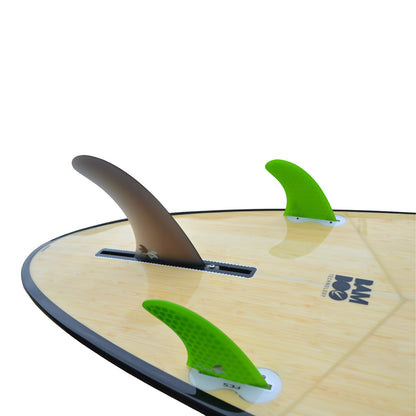 6inch Centre Fin – Smokey Fibreglass 6inch Centre Fin + 2 Honeycomb side fins (FCS compatible)