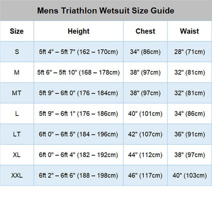 H2O PROMAX Mens 5/4/3mm GBS Open Water / Triathlon Swimming Wetsuit