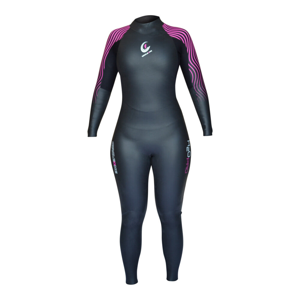 H2o Pro Womens 3/2mm Flatlock + Gbs Open Water / Triathlon Swimming Wetsuit | Funky Town Shop