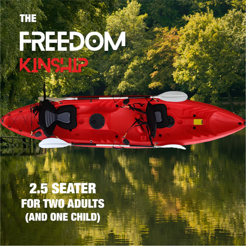 Freedom Kinship Sit-On-Top Triple Kayak | 3-Person Kayak | Funky Town Shop